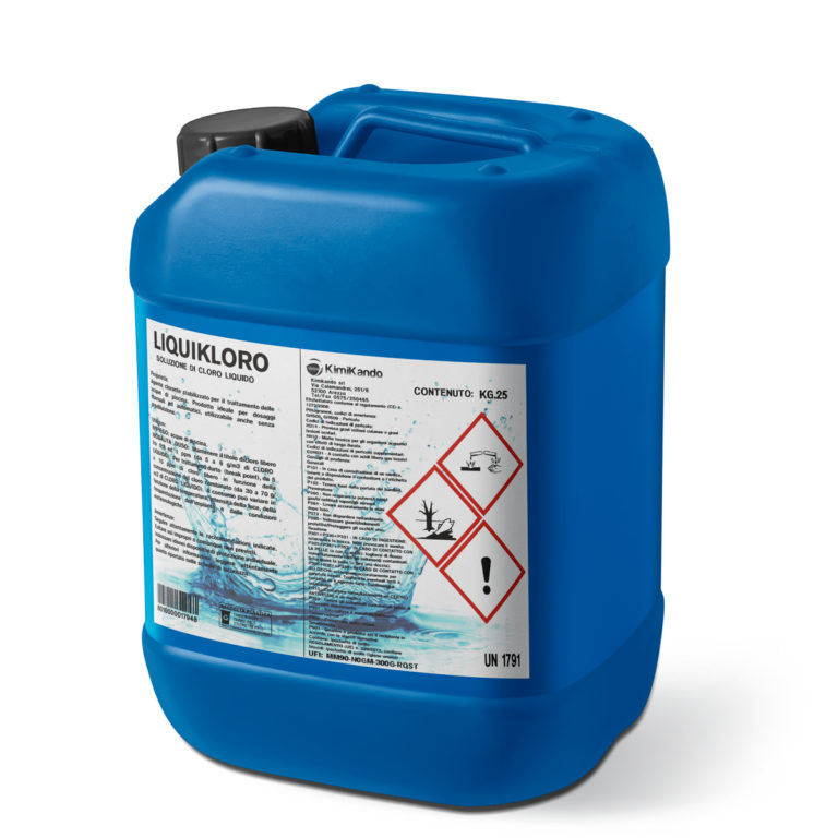 Liquikloro 25 Kg Cloro Liquido Concentrato Sol Ipoclorito Di Sodio 1415 Kimikando