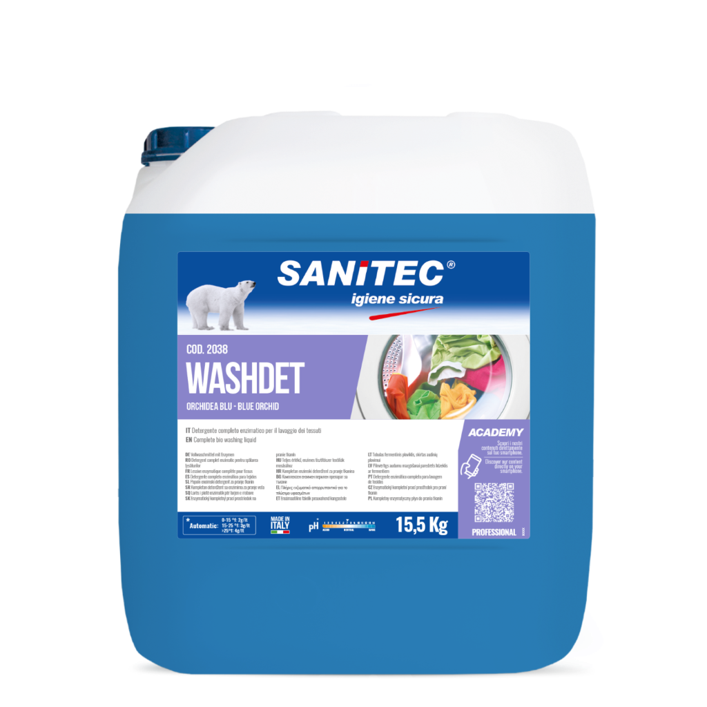 Detersivo lavaggio a mano e lavatrice washdet orchidea blu 5 kg