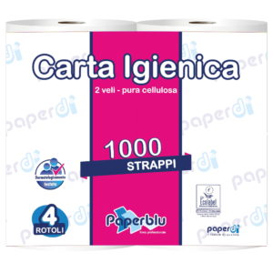 Paperdi' s.r.l. bobina carta blu color, 800 strappi, 2 pz