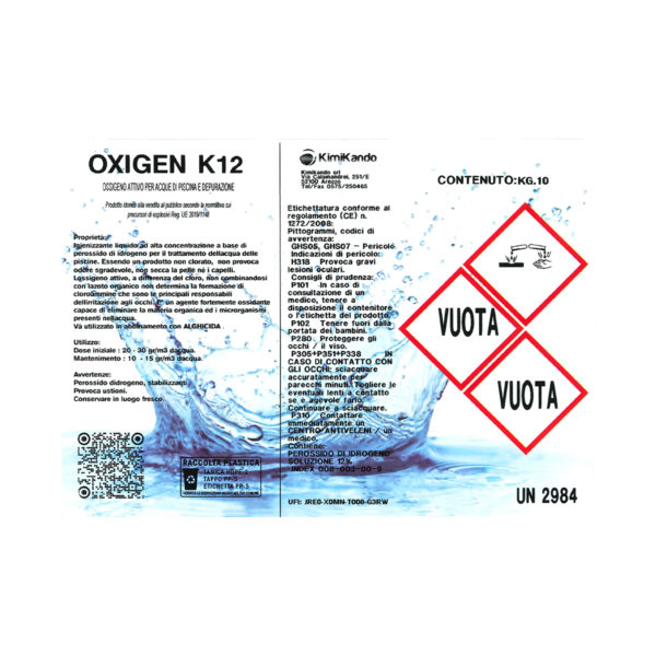 Oxigen K12 - 10 kg Ossigeno Liquido